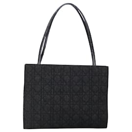 Christian Dior-Christian Dior Canage Tote Bag Canvas Black Silver Auth bs18170-Black,Silvery
