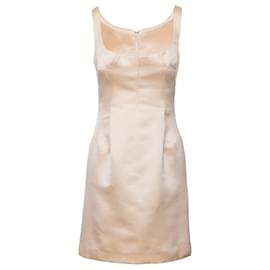 Dolce & Gabbana-Dolce & Gabbana Satin Dress-Beige