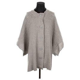 See by Chloé Grauer Wollcardigan Grau