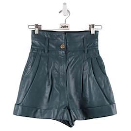 Sandro Shorts de couro Verde