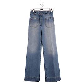 Victoria Beckham Jeans bootcut de algodón Azul