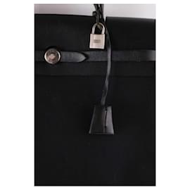 Hermès-Herbag black handbag-Black