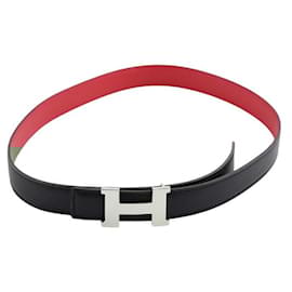 Hermès-Constance leather belt-Black