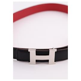 Hermès-Constance leather belt-Black