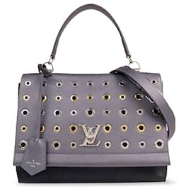 Louis Vuitton-Gray Louis Vuitton Eyelet LockMe II Satchel-Other