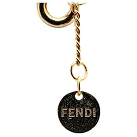 Fendi-Gold Fendi Gold Plated O Lock FF Pendant Necklace-Golden