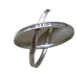 Tiffany & Co 1837 Double Bangle Silver Silvery