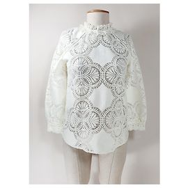 SéZane Bianca Spitzenbluse weiß Weiß