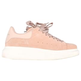 Alexander Mcqueen-Alexander McQueen Oversized Sneakers in Pink Suede-Brown,Pink