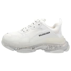 Balenciaga-Balenciaga Men's Triple S Clear Sole Sneaker White-White