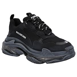 Balenciaga-Balenciaga Men's Triple S Clear Sole Sneaker Black-Black