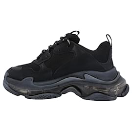 Balenciaga-Balenciaga Men's Triple S Clear Sole Sneaker Black-Black