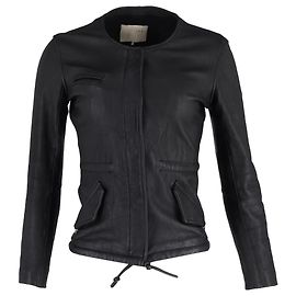 Iro Biker Jacket in Black Leather Black