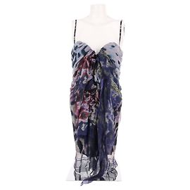 Robe Ermanno Scervino T.IT 40 Soie Bleu
