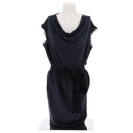 Lanvin dresses T.International M Silk Navy blue