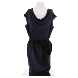 Lanvin-Lanvin dresses T.International M Silk-Navy blue
