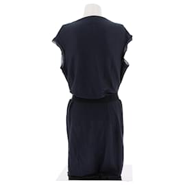 Lanvin-Lanvin dresses T.International M Silk-Navy blue