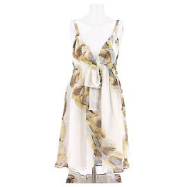 Vestidos de Roberto Cavalli T.IT 42 Seda Blanco