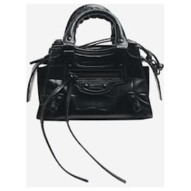 Balenciaga-Black nano Neo Classic City croc-effect bag-Black