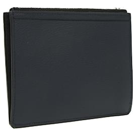 Hermès-Hermes City Zip Wallet/Coin Case-Black,Navy blue