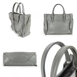 Balenciaga-Balenciaga Silver Leather Handbag-Silvery