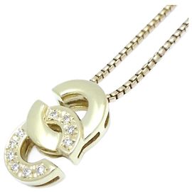 Céline Celine 18K Gelbgold-Diamant-Halskette Golden
