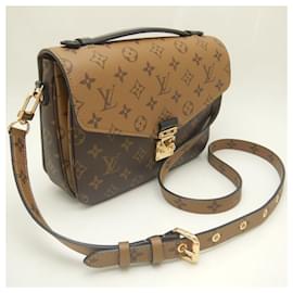 Louis Vuitton-Louis Vuitton Monogram Reverse Pochette Metis MM Handbag-Brown