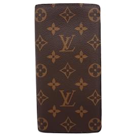 Louis Vuitton-Louis Vuitton Long Wallet Monogram Portefeuille Brazza-Brown