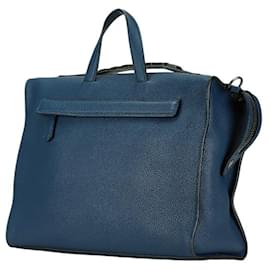 Fendi-Fendi Blue Leather Shoulder Bag-Blue