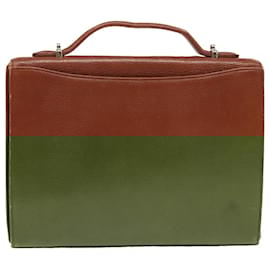 Autre Marque-Burberrys Hand Bag Leather 2way Brown Gold Auth ep5783-Brown,Golden