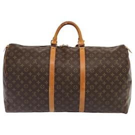 Louis Vuitton-LOUIS VUITTON Monogram Keepall 60 Boston Bag M41422 LV Auth 91763-Monogram