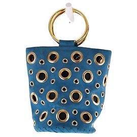 Delphine Delafon Sac à main en daim Bleu