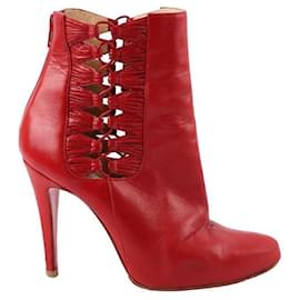 Christian Louboutin-Leather boots-Red