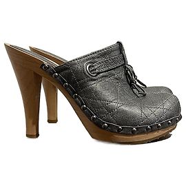 DIOR Mules & clogs T.EU 36.5 Leather Grey