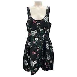 Prabal Gurung-Prabal Gurung Black Multi Floral Brocade Dress-Black
