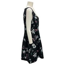 Prabal Gurung-Prabal Gurung Black Multi Floral Brocade Dress-Black