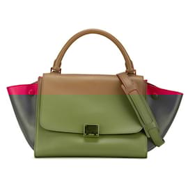 Céline-Celine Trapeze Small Handbag-Pink,Beige