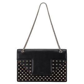 Borsa a spalla Betty Stud Chain di Saint Laurent Nero