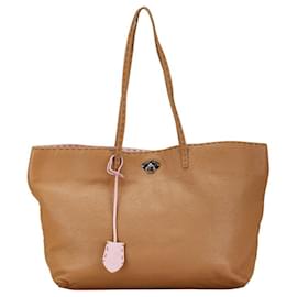 Fendi-Fendi Selleria Small Carla Tote Bag-Beige