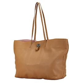 Fendi-Fendi Selleria Small Carla Tote Bag-Beige
