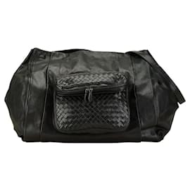 Bottega Veneta-Bottega Veneta Intrecciato Shoulder Bag-Black