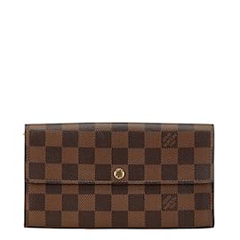 Louis Vuitton-Louis Vuitton Damier Portefeuille Sarah Long Wallet-Brown
