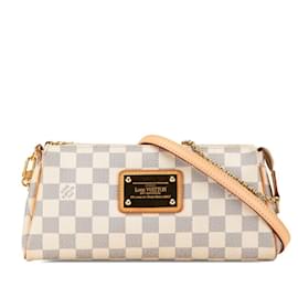 Louis Vuitton-Louis Vuitton Damier Azur Eva Chain Shoulder Bag-White