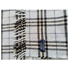 Écharpe Burberry Check en cachemire bleu clair Bleu clair