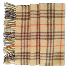 Écharpe Burberry Check en cachemire jaune Jaune