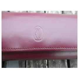 Cartier-vintage Cartier glasses case-Dark red