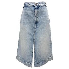 Khaite Midi-Rock Charlene aus leichtem Denim Blau