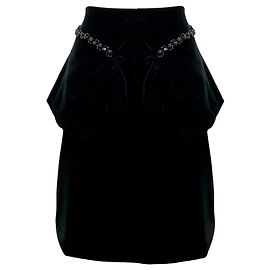 Schwarzer Perlenverzierte Samtrock von Simone Rocha Schwarz