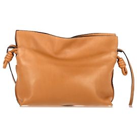 Loewe Flamenco Mini Clutch aus Kamel-Leder Gelb Kamel