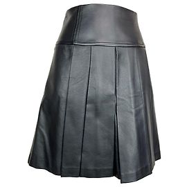 Gonna plissettata Michael Michael Kors in ecopelle nera Nero